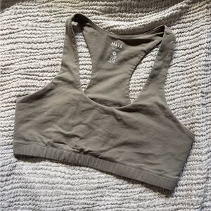 MATE the Label Organic Stretch Sports Bra Pebble. Size L.